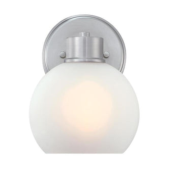 Dorney One-Light Wall Fixture, Brushed Nickel Finish