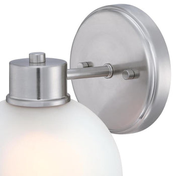 Dorney One-Light Wall Fixture, Brushed Nickel Finish