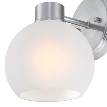 Dorney One-Light Wall Fixture, Brushed Nickel Finish