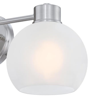 Dorney Three-Light Wall Fixture, Brushed Nickel Finish