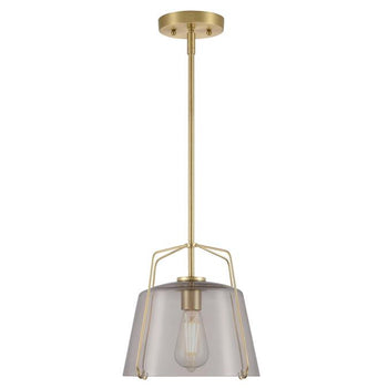 Hallein One-Light Indoor Pendant, Champagne Brass Finish