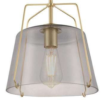 Hallein One-Light Indoor Pendant, Champagne Brass Finish