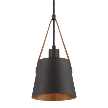 Pasco One-Light Indoor Mini Pendant, Black-Bronze Finish