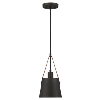 Pasco One-Light Indoor Mini Pendant, Black-Bronze Finish