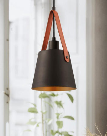 Pasco One-Light Indoor Mini Pendant, Black-Bronze Finish