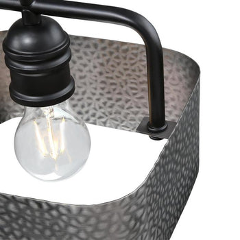 Bexar One-Light Indoor Mini Pendant, Matte Black and Dark Pewter Finish
