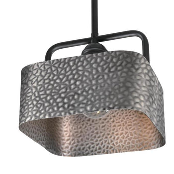 Bexar One-Light Indoor Mini Pendant, Matte Black and Dark Pewter Finish