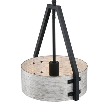 Callowhill One-Light Indoor Pendant, Matte Black and Antique Ash Finish