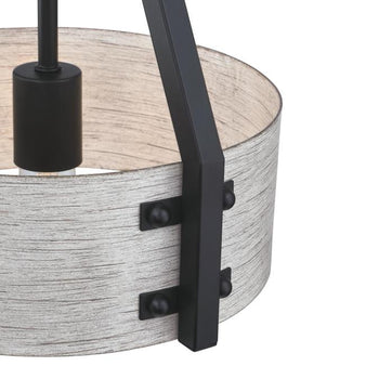 Callowhill One-Light Indoor Pendant, Matte Black and Antique Ash Finish