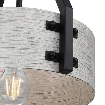 Callowhill One-Light Indoor Pendant, Matte Black and Antique Ash Finish