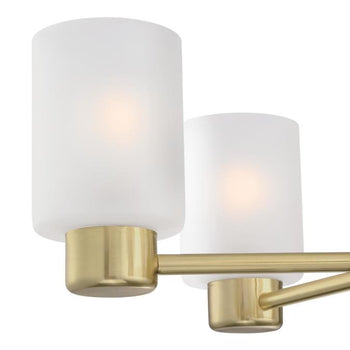 Sylvestre Five-Light Indoor Chandelier, Champagne Brass Finish
