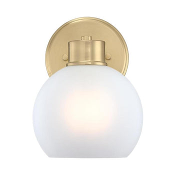 Dorney One-Light Wall Fixture, Champagne Brass Finish