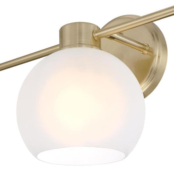 Dorney Three-Light Wall Fixture, Champagne Brass Finish
