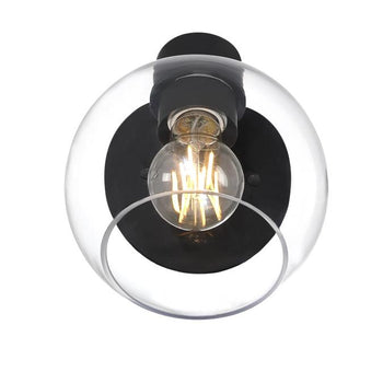 Hyson One-Light Wall Fixture, Matte Black Finish