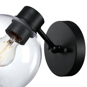 Hyson One-Light Wall Fixture, Matte Black Finish