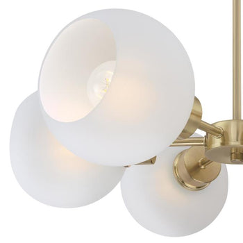 Dorney Six-Light Indoor Chandelier, Champagne Brass Finish