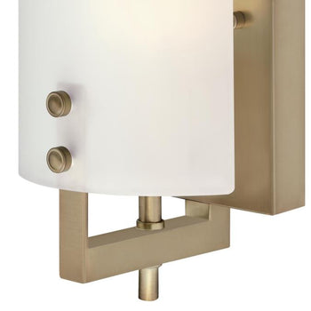 Enzo James One-Light Wall Fixture, Brushed Brass Finish