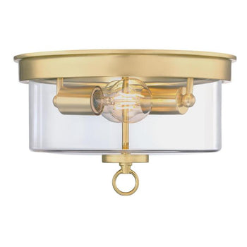 12 in. Lebanon 2 Light Flush, Champagne Brass Finish
