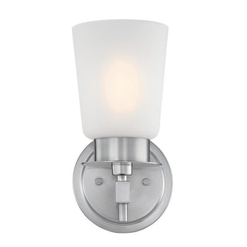 Reynaldo One-Light Wall Fixture, Brushed Nickel Finish