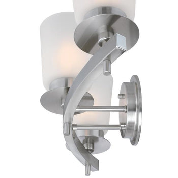 Reynaldo Three-Light Wall Fixture, Brushed Nickel Finish
