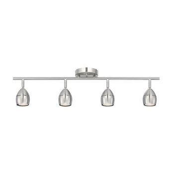 Borgata Four-Light LED Track Light Kit, Brushed Nickel Finish