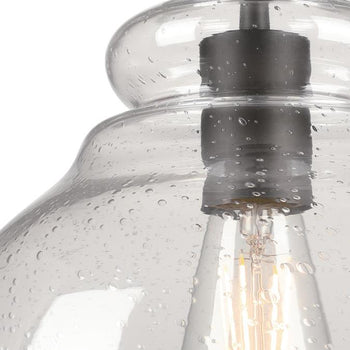Fiona One-Light Indoor Pendant, Black-Bronze Finish with Highlights