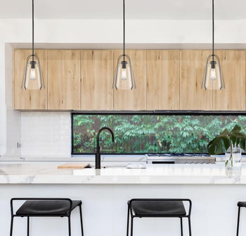 Kewadin One-Light Indoor Pendant, Matte Black Finish