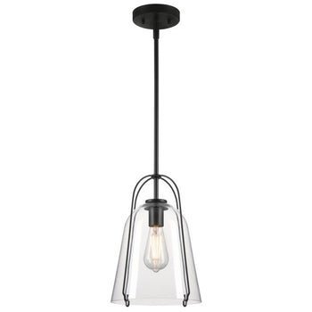 Kewadin One-Light Indoor Pendant, Matte Black Finish