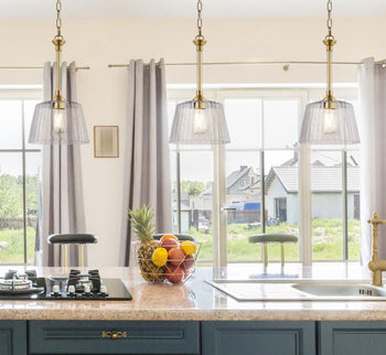 Aggie One-Light Indoor Pendant, Brushed Brass Finish