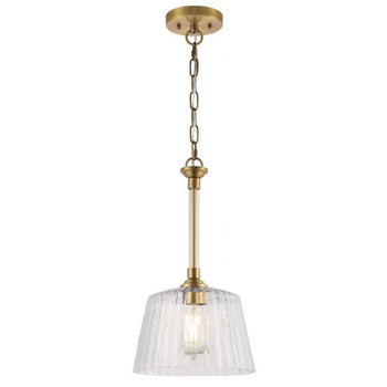 Aggie One-Light Indoor Pendant, Brushed Brass Finish