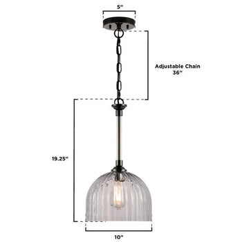 Camrose One-Light Indoor Pendant, Gun Metal Finish