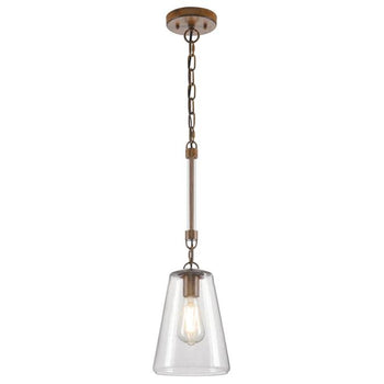 Biloxi One-Light Indoor Mini Pendant, Barnwood Finish