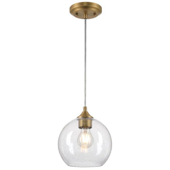 Tatze One-Light Indoor Mini Pendant, Brushed Brass Finish