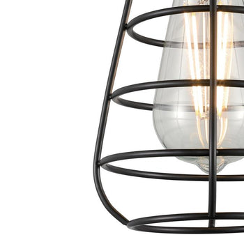 5 in. Bandera 1-Light Semi-Flush, Matte Black Finish