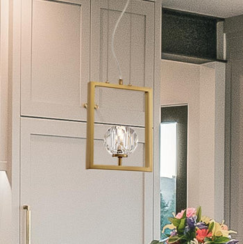 Zoa One-Light LED Indoor Pendant, Brushed Brass Finish