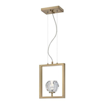 Zoa One-Light LED Indoor Pendant, Brushed Brass Finish