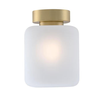 8 in. Judd 1-Light Semi-Flush, Champagne Brass Finish