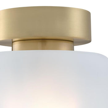 8 in. Judd 1-Light Semi-Flush, Champagne Brass Finish