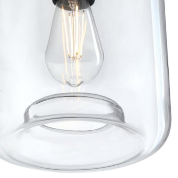 8 in. Judd 1-Light Semi-Flush, Matte Black Finish