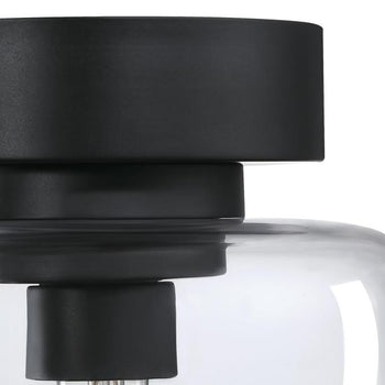 8 in. Judd 1-Light Semi-Flush, Matte Black Finish