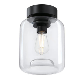 8 in. Judd 1-Light Semi-Flush, Matte Black Finish