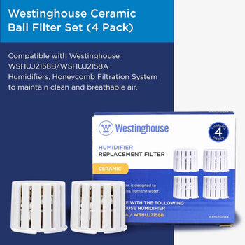 Set of 4 Ceramic Ball Filters for Humidifier WSHUJ2158B & WSHUJ2158A
