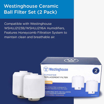 Set of 2 Ceramic Ball Filters for Humidifiers WSHUJ2123B & WSHUJ2116A