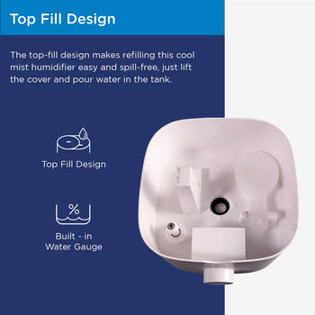 Ultrasonic Humidifier, 4.5L Top Filling Quiet Air Humidifier