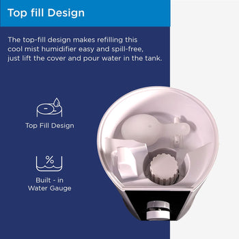 28-inch Cool Mist Ultrasonic Tower Humidifier