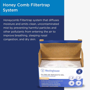 Set of 4 Ceramic Ball Filters for Humidifiers WSHUJ2083BK & WSHUJ2083