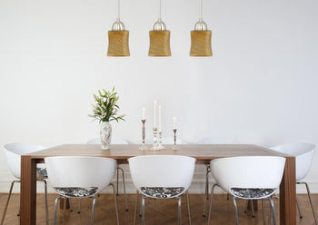Three-Light Mini Pendant, Brushed Nickel Finish