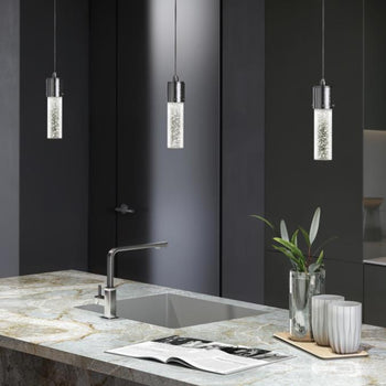 Cava One-Light LED Indoor Mini Pendant, Chrome Finish