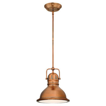 Boswell One-Light LED Indoor Mini Pendant, Washed Copper Finish