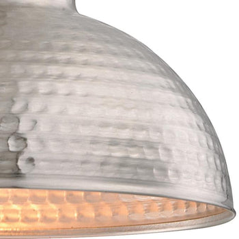 Malte One-Light Indoor Pendant, Hammered Brushed Nickel Finish